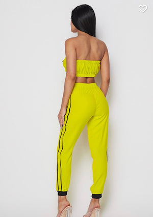 Two Piece Yellow Jogger