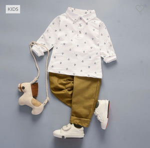 Long Sleeve Anchor Set (Toddler/Boys)