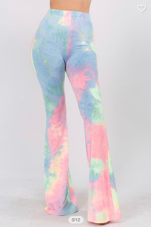 Tie-Dye Print Bell Bottoms