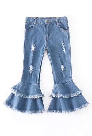 Kids denim bell bottoms